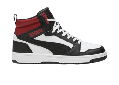 PUMA Rebound Sneakers in White/Black/Intense Red