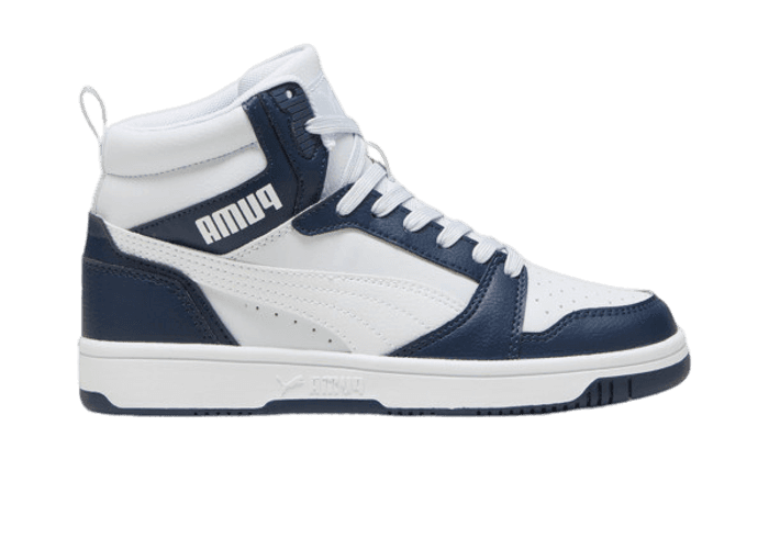 PUMA Rebound V6 Mid Sneakers in Dark Blue (GS) - 393831-17 Release