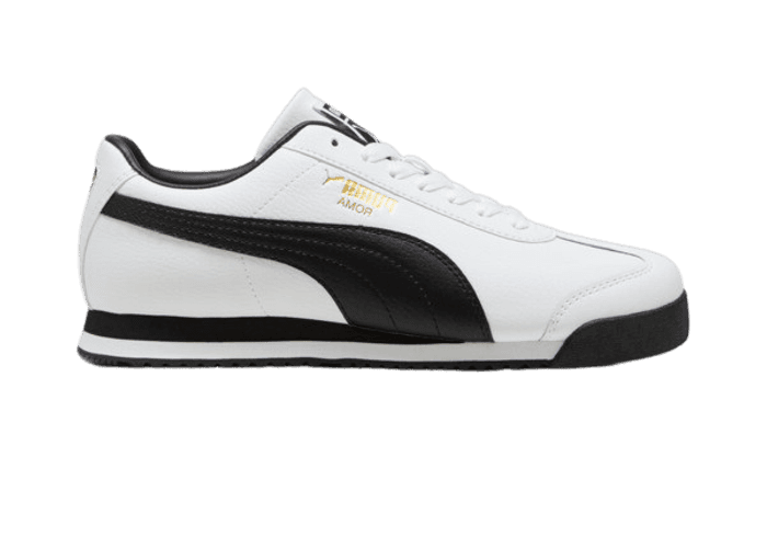 PUMA Roma 24 Sneakers in White/Black/Team Gold