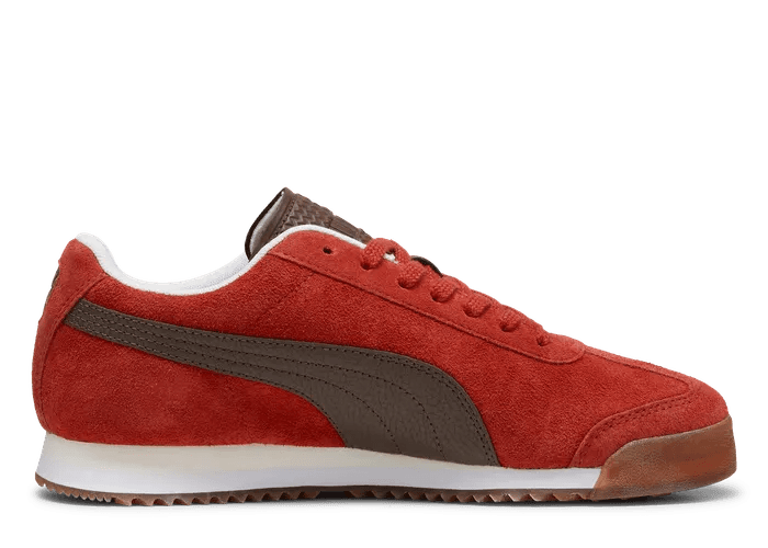 PUMA Roma Suede Sneakers in Mars Red/Espresso Brown/Gum