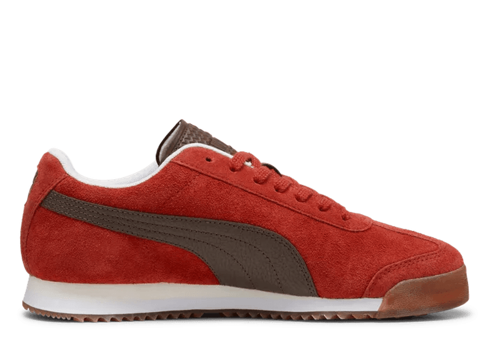 PUMA Roma Suede Sneakers in Mars Red/Espresso Brown/Gum