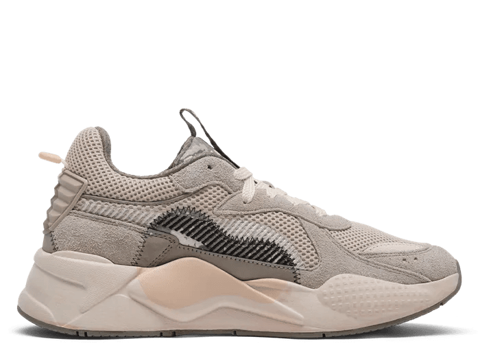 PUMA RS-X Rain Map Camo Sneakers in Beige