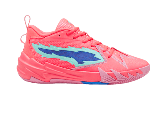 PUMA Scoot Zeros Basketball in Sunset Glow/Electric Peppermint