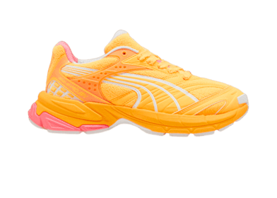 PUMA Scuderia Ferrari Neon Energy Velophasis Sneakers in Sun Stream