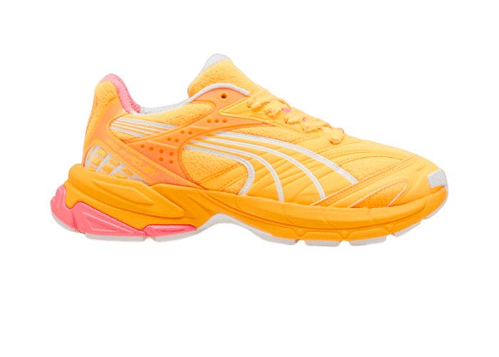 PUMA Scuderia Ferrari Neon Energy Velophasis Sneakers in Sun Stream