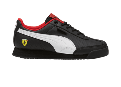 PUMA Scuderia Ferrari Roma Via Sneakers in Black/White (GS)