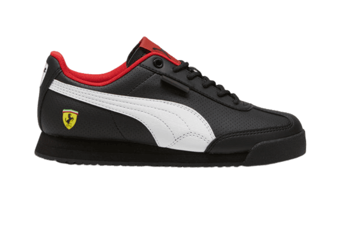 PUMA Scuderia Ferrari Roma Via Sneakers in Black/White (GS)