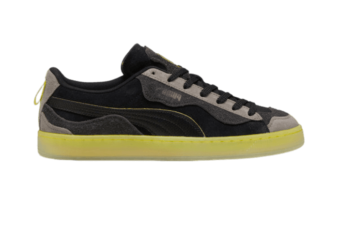 PUMA Scuderia Ferrari Suede Trippy Sneakers in Black/Speed Yellow