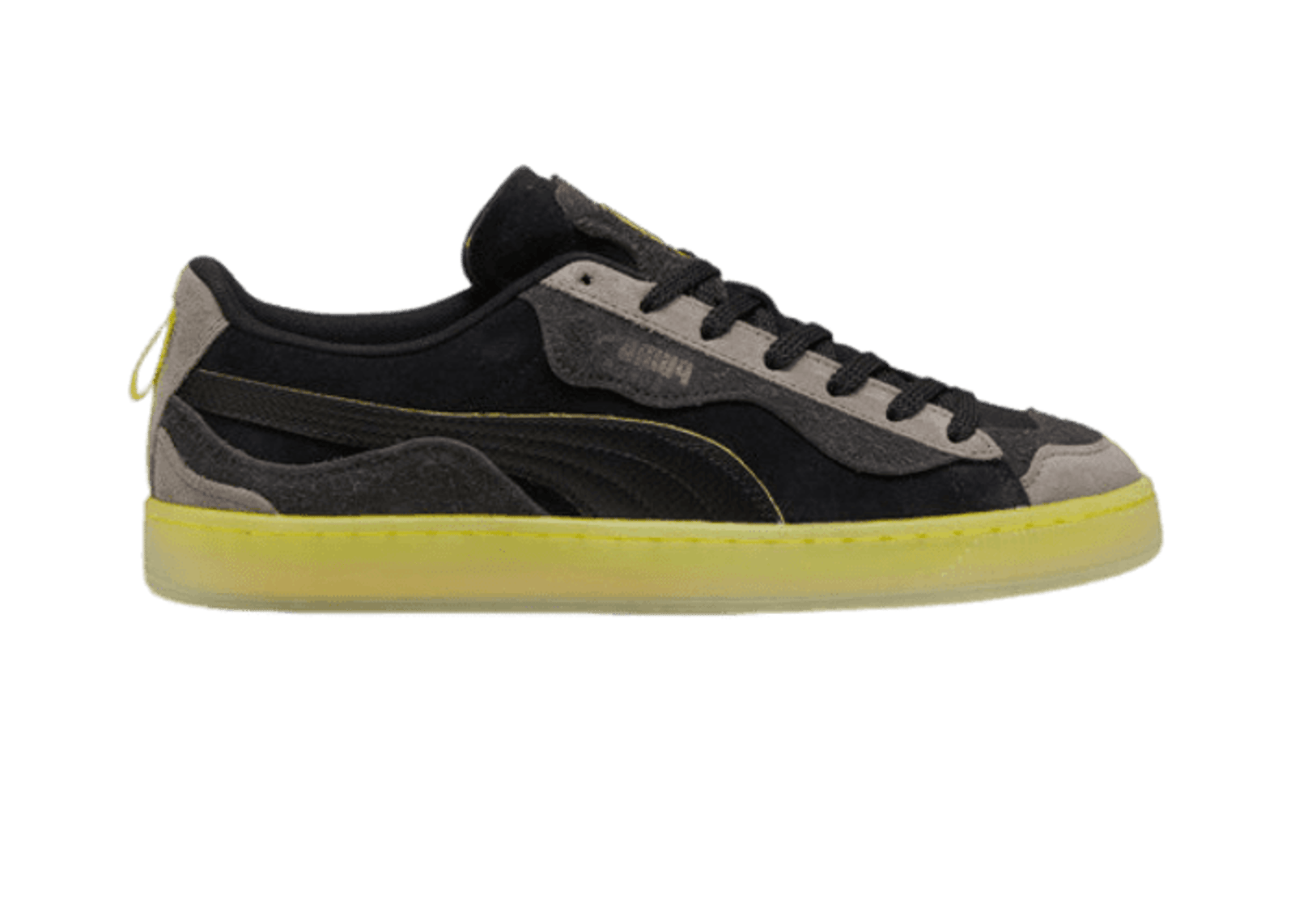 PUMA Scuderia Ferrari Suede Trippy Sneakers in Black/Speed Yellow