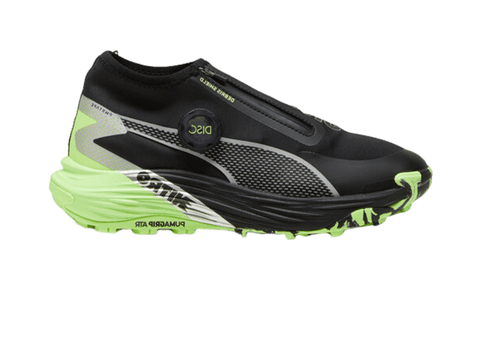PUMA SEASONS Voyage NITROâ¢ 3 Disc Trail Running in Black/Fizzy Apple/Silver