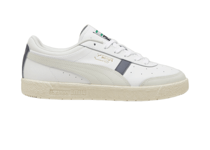 PUMA Seoul Leather Sneakers in White/Galactic Grey