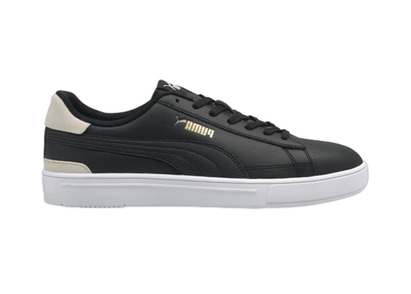 PUMA Serve Pro Sneakers in Black/White/Team Gold