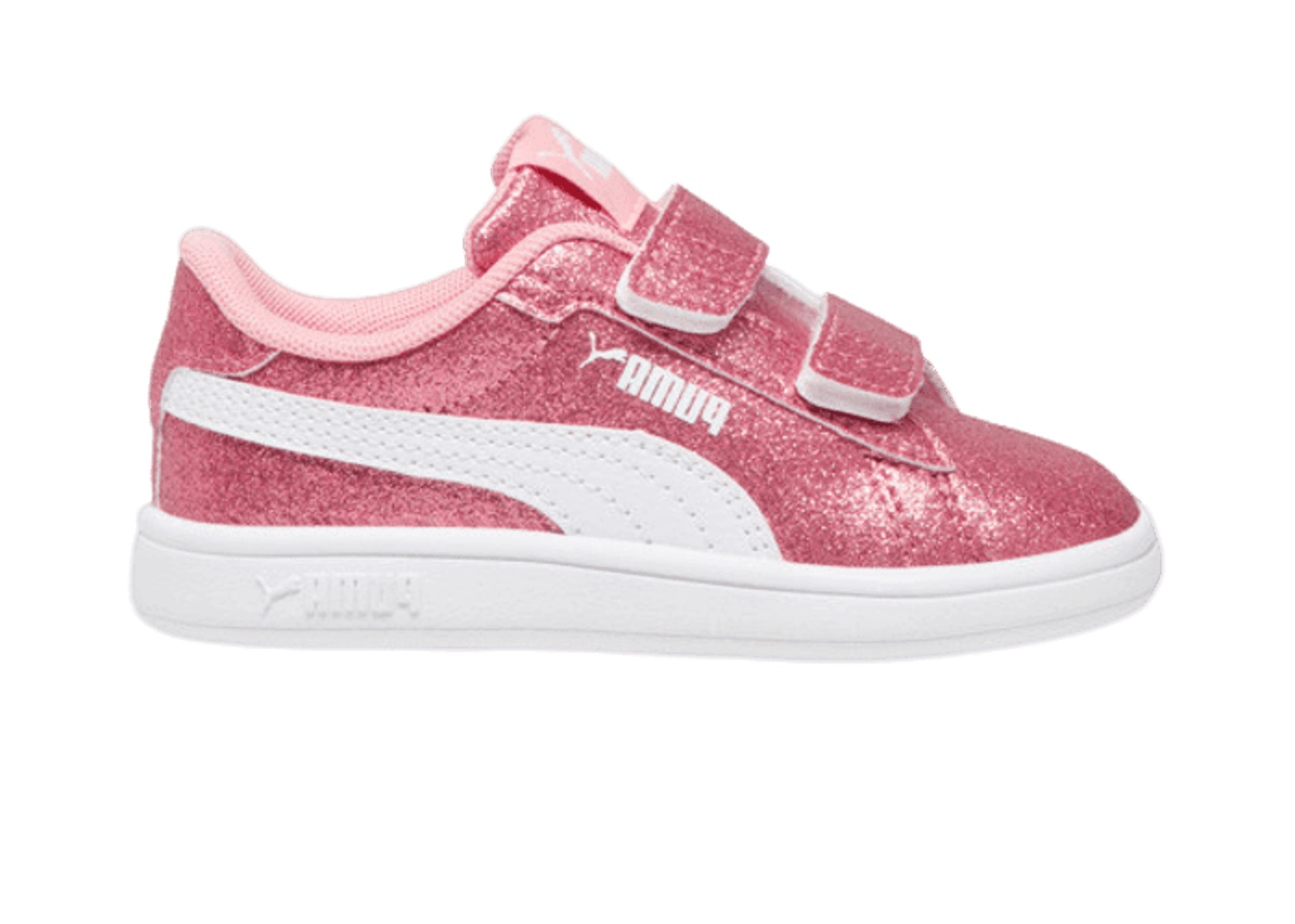 PUMA Smash 3.0 Glitz Glam s' Sneakers in Peach Smoothie/White (TD)