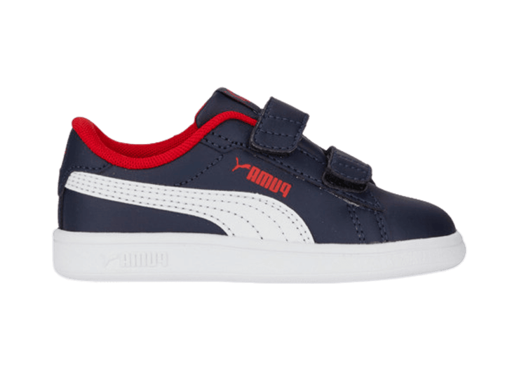 Puma Smash 3.0 Leather Velcro Toddler 'Navy Red'