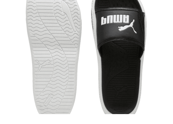 PUMA SoftridePro Slide 24 Sandals in Black/White