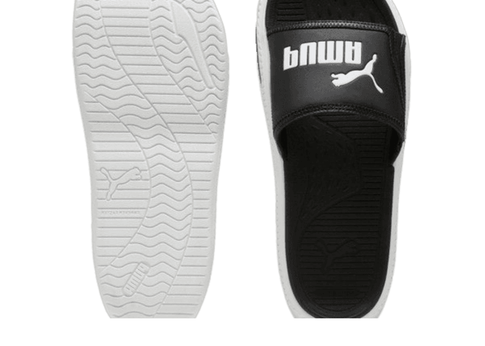PUMA SoftridePro Slide 24 Sandals in Black/White