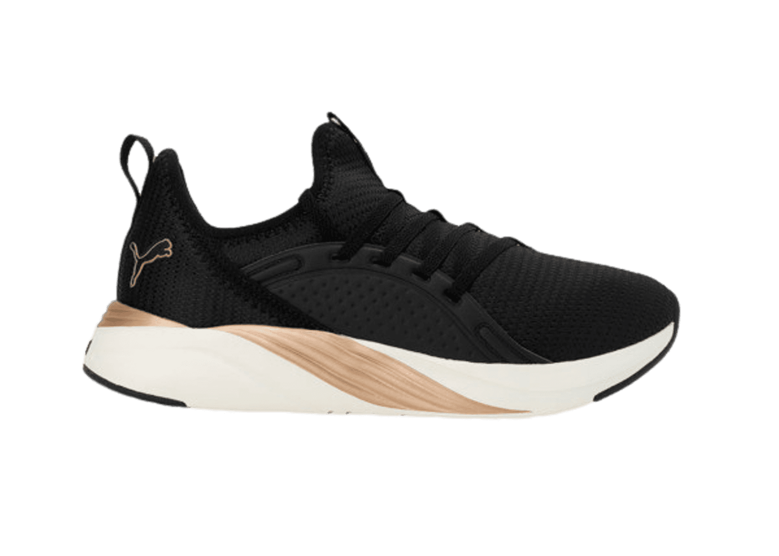 PUMA Softride Sophia 2 in Black/Gold/Warm White