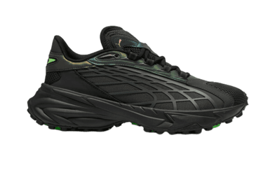 PUMA Spirex Casestudy Sneakers in Flat Dark Grey/Black/Fluro Green Pes