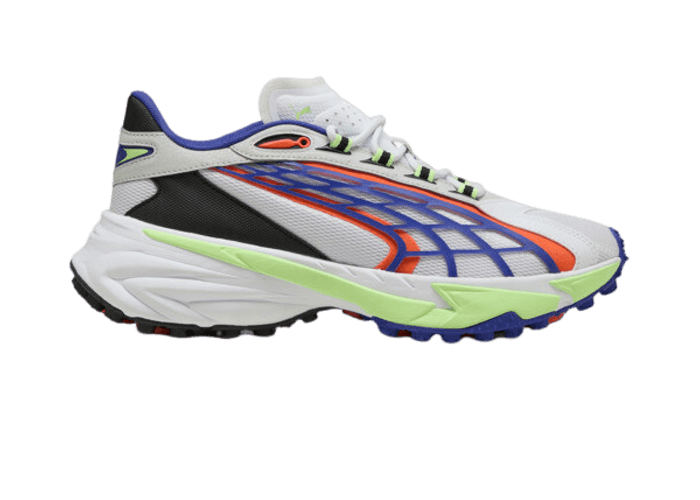 PUMA Spirex Raceday Sneakers in White/Fizzy Apple