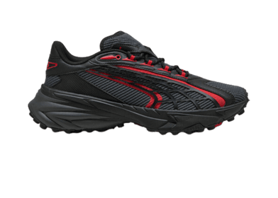 PUMA Spirex Ultra Mentality Sneakers in Shadow Grey/Black/Red