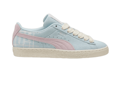 PUMA Suede Brand Love II Sneakers in Turquoise Surf/Grape Mist
