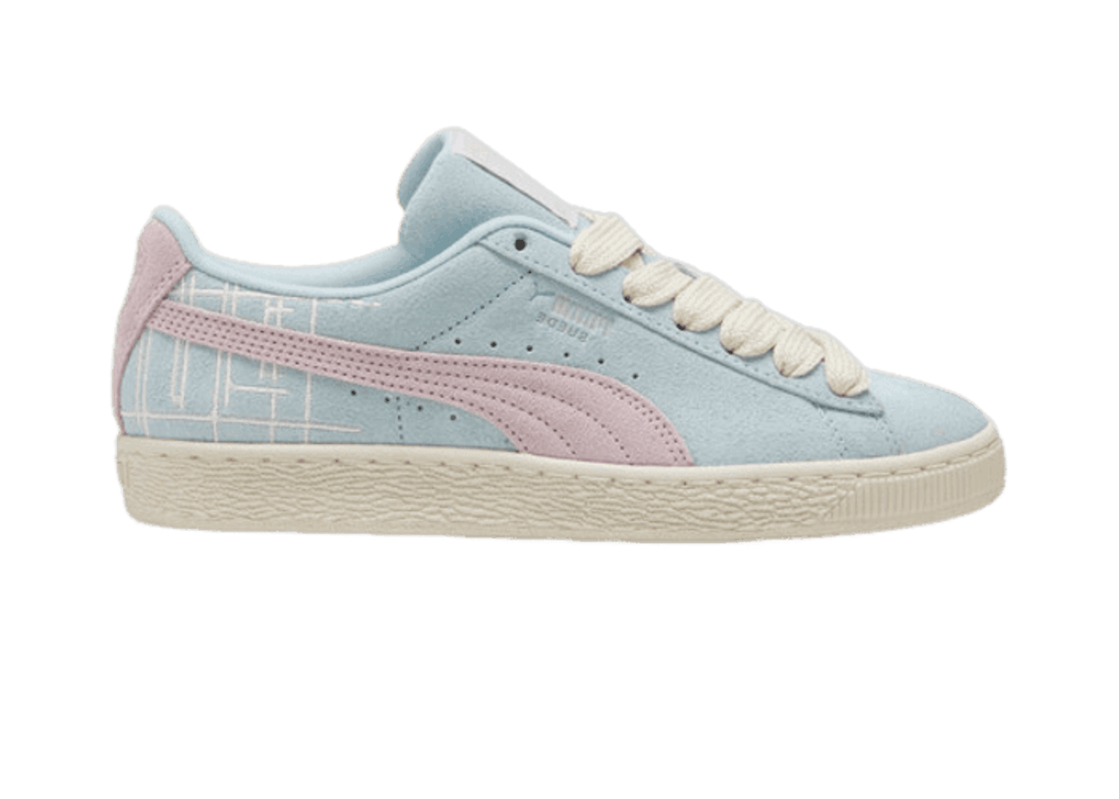 PUMA Suede Brand Love II Sneakers in Turquoise Surf/Grape Mist