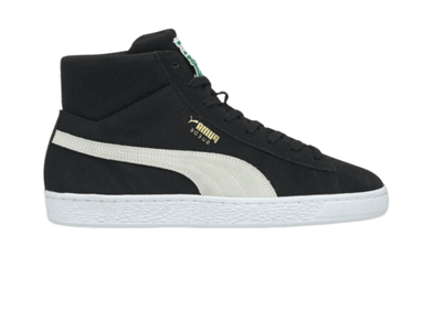 PUMA Suede Mid XXI Sneakers in Black/White/Amazon Green