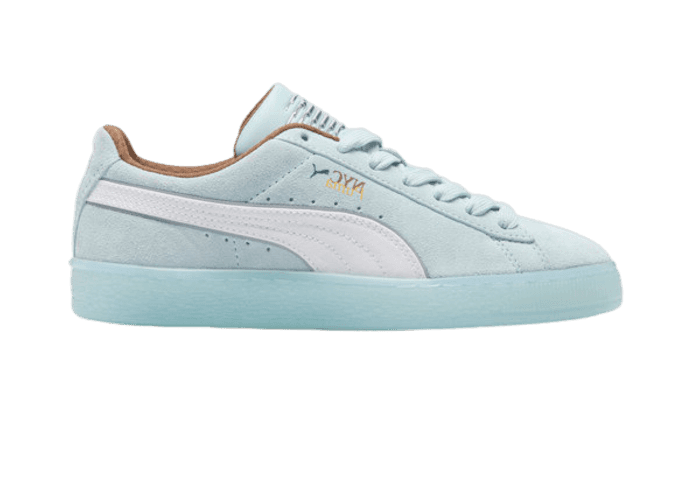 PUMA Suede NYC Long Run Sneakers in Frosted Dew/White/Haute Coffee
