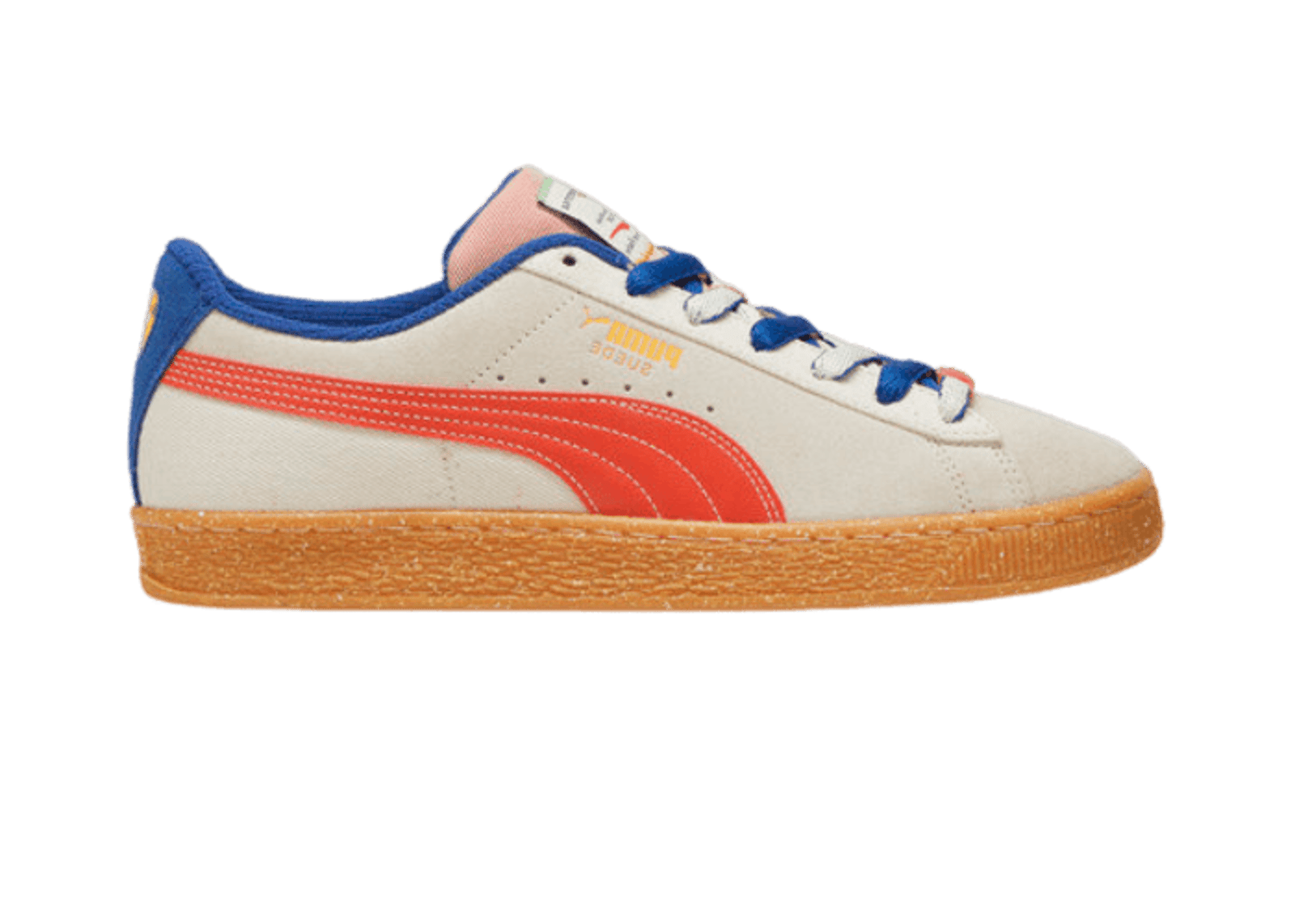 PUMA Suede Podium Sneakers in Alpine Snow/Gum