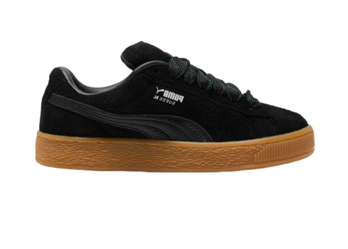 PUMA Suede XL Flecked Sneakers in Black/Ponderosa Pine/Gum