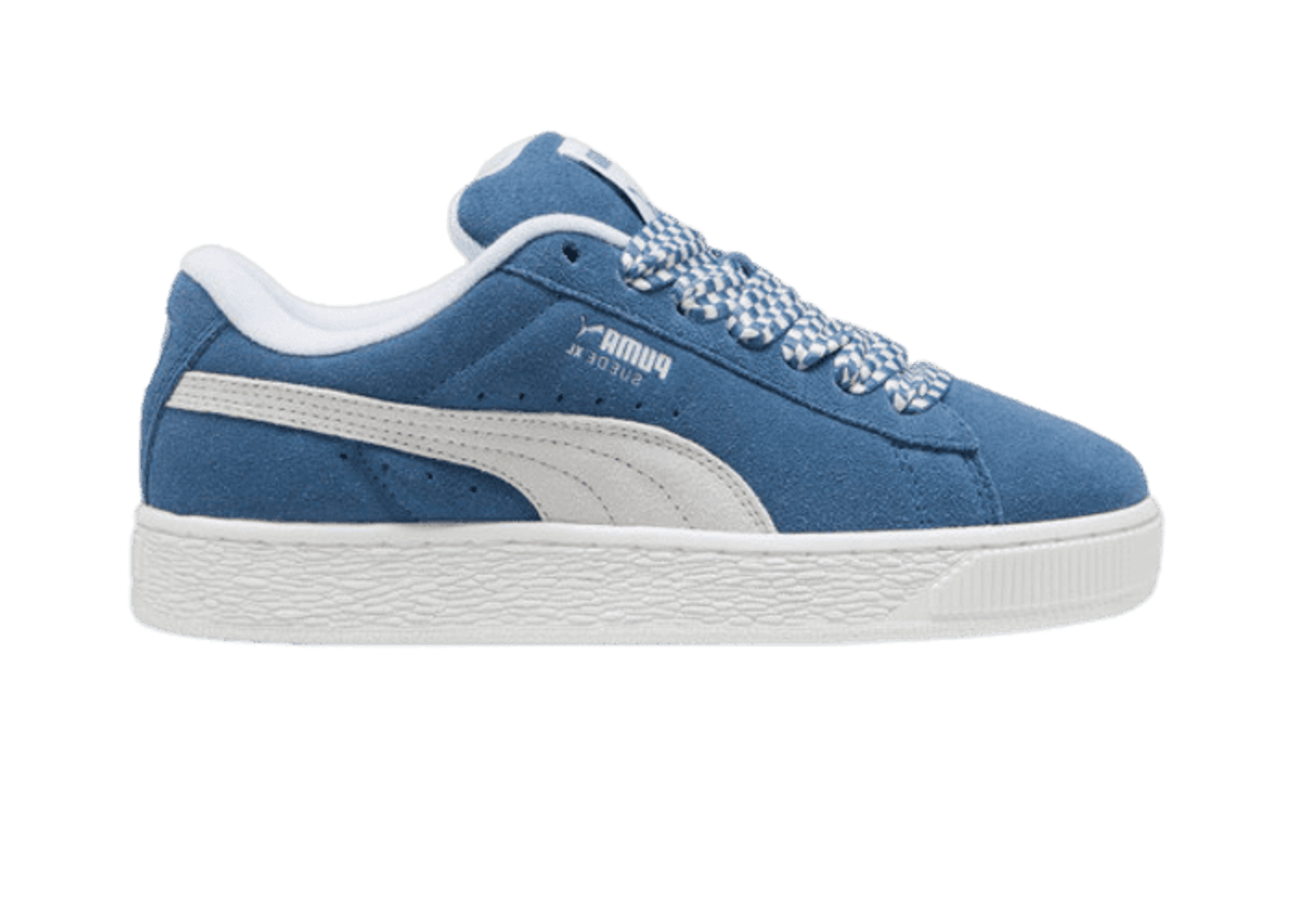 PUMA Suede XL Lace Sneakers in Blue Horizon/White 398310-01