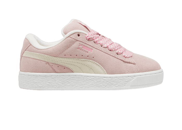 PUMA Suede XL Lace Sneakers in Mauve Mist/White