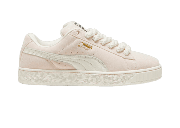 PUMA Suede XL Rope Sneakers in Warm White/Island Pink