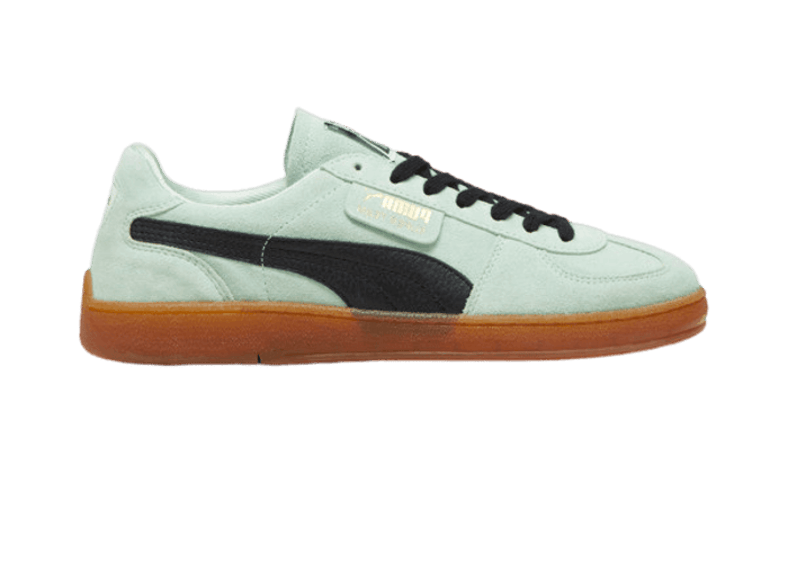 PUMA Super Team Suede Sneakers in Fresh Mint/White/Gum