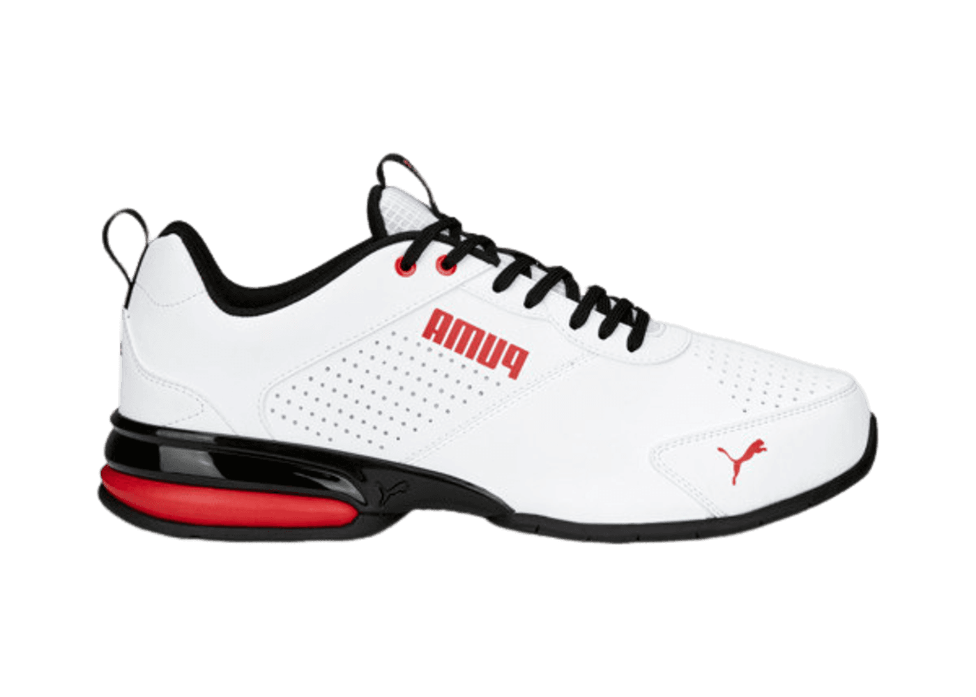 PUMA Tazon Advance Bold Sneakers in White/Black/For All Time Red