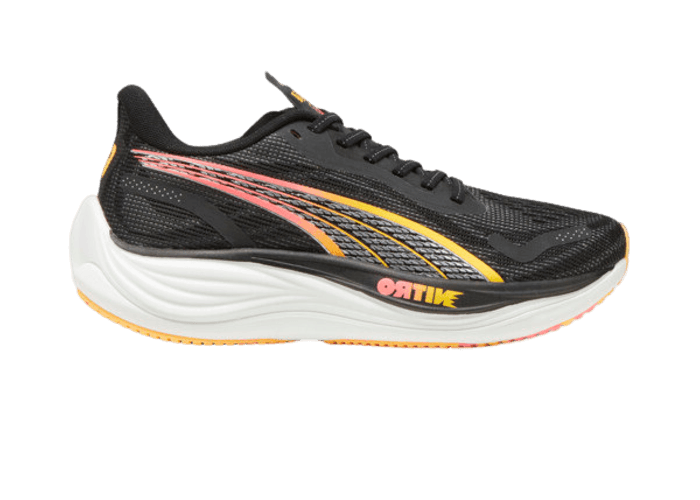 PUMA Velocity NITROâ¢ 3 in Black/Silver/Sun Stream