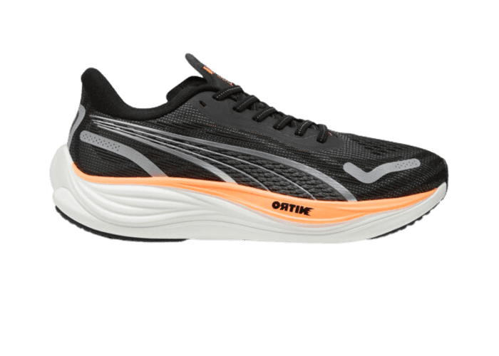 PUMA Velocity NITROâ¢ Wide in Black/Silver/Neon Citrus