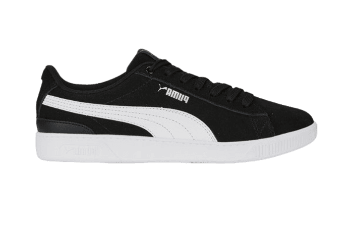 PUMA Vikky v3 Wide Sneakers in Black/White/Silver