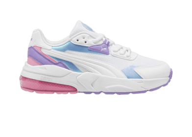 PUMA Vis2k Bouncy Sky Sneakers in White/Lavender Alert (GS)