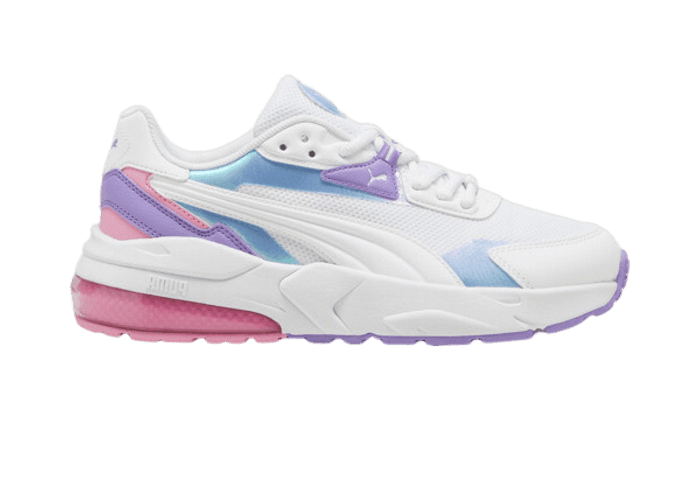 PUMA Vis2k Bouncy Sky Sneakers in White/Lavender Alert (GS)