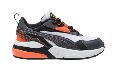 PUMA Vis2k Full Throttle Sneakers in White/Galactic Grey/Lime Smash (PS)
