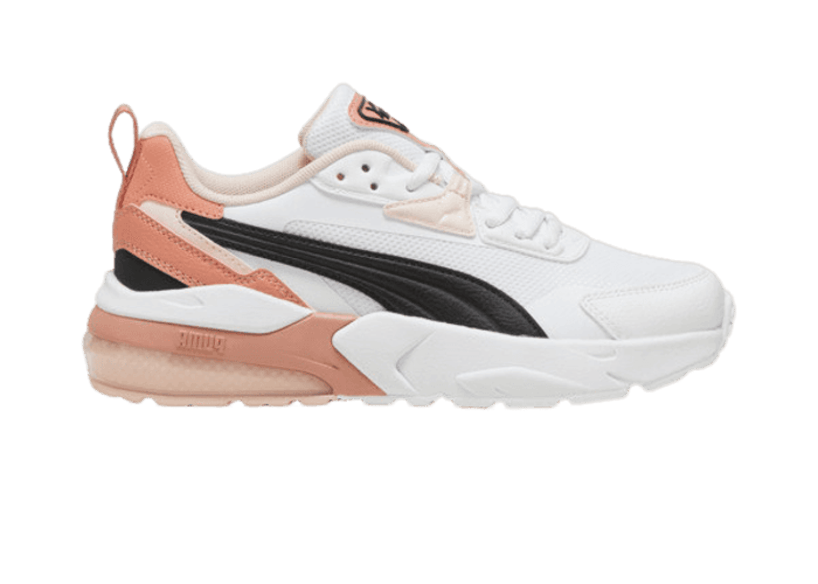 PUMA Vis2k Sneakers in White/Black/Deeva Peach (GS)