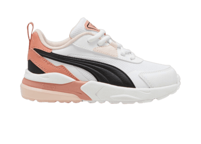 PUMA Vis2k Sneakers in White/Black/Deeva Peach (PS)