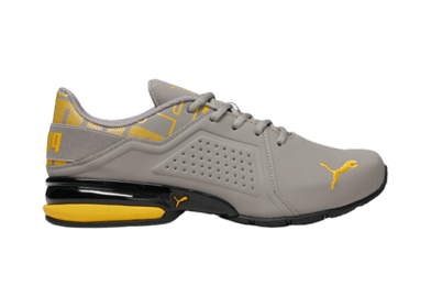 PUMA Viz Runner Repeat Running Sneakers in Concrete Grey/Yellow Sizzle