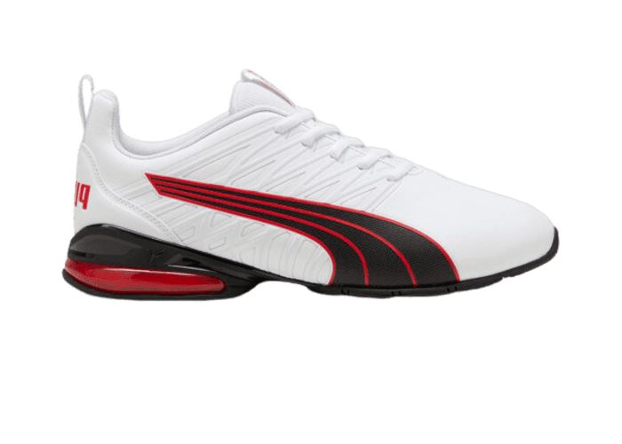 PUMA Voltaic Evo Fast in White/Black/For All Time Red