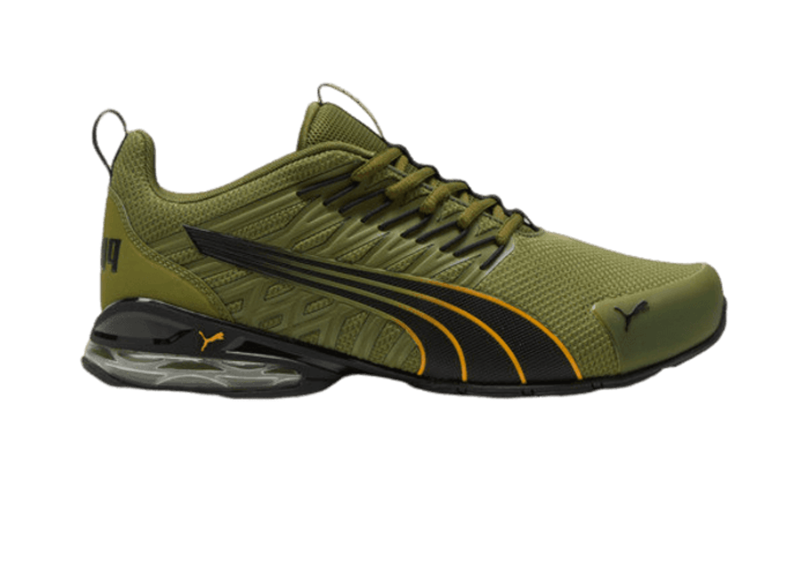 PUMA Voltaic Evo in Olive Green/Black/Clementine