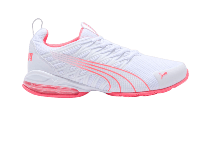 PUMA Voltaic Evo Wide in White/Sunset Glow