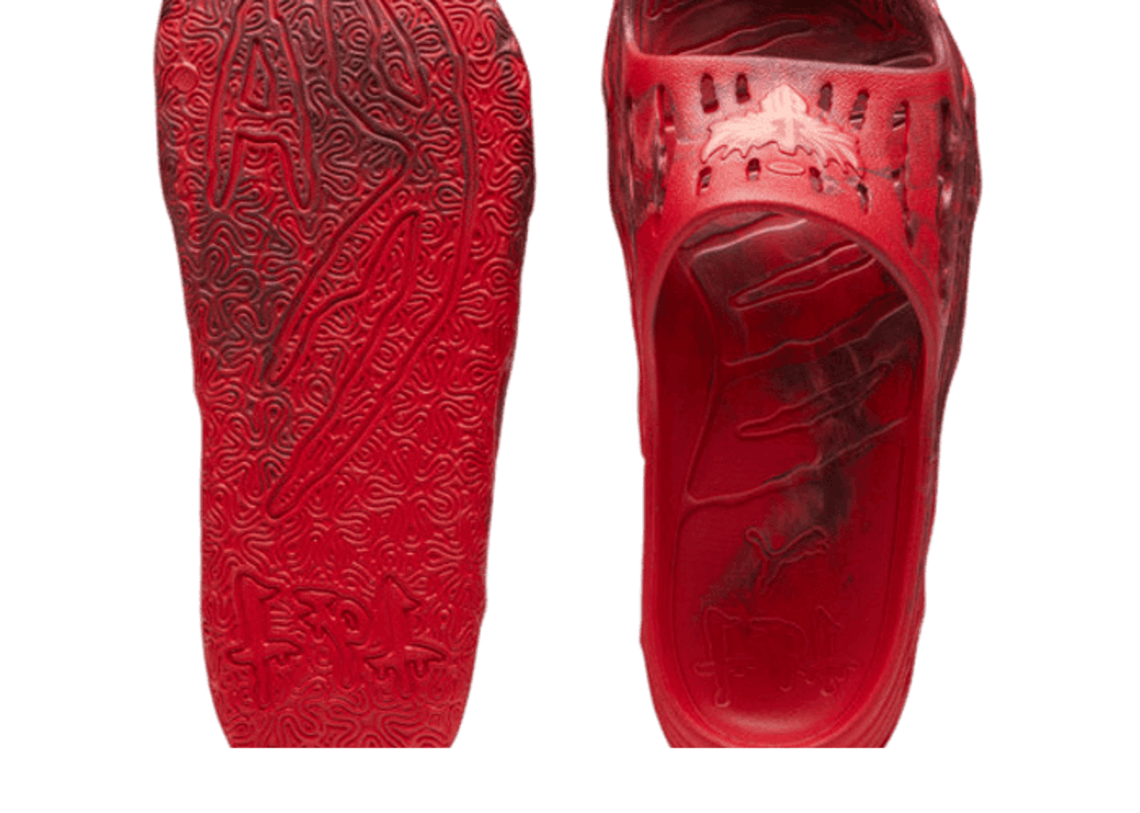 PUMA x LAMELO BALL MB.03 Basketball Slides in For All Time Red/Fluro Peach Pes/Team Regal Red