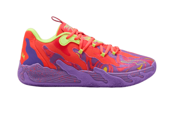 PUMA x LAMELO BALL MB.03 Lo Lava Basketball in Purple Glimmer/Red Blast (GS)