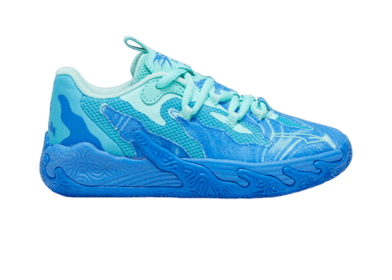 PUMA x LAMELO BALL MB.03 Lo Team Basketball in Hyperlink Blue/Bright Aqua/Electric Peppermint (PS)